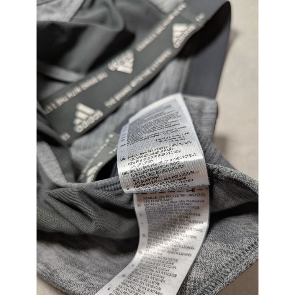 Adidas Dark Gray Heather Sports Training Bra Women's Size L D-DD Medium Support - Picture 5 of 9